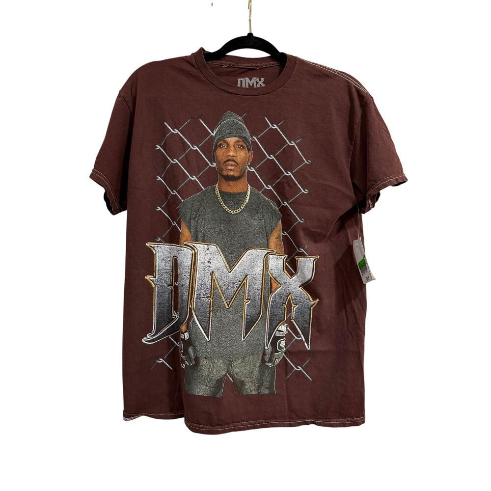 DMX Merch Traffic brown rap tee chain link hip hop streetwear Y2K graphic S